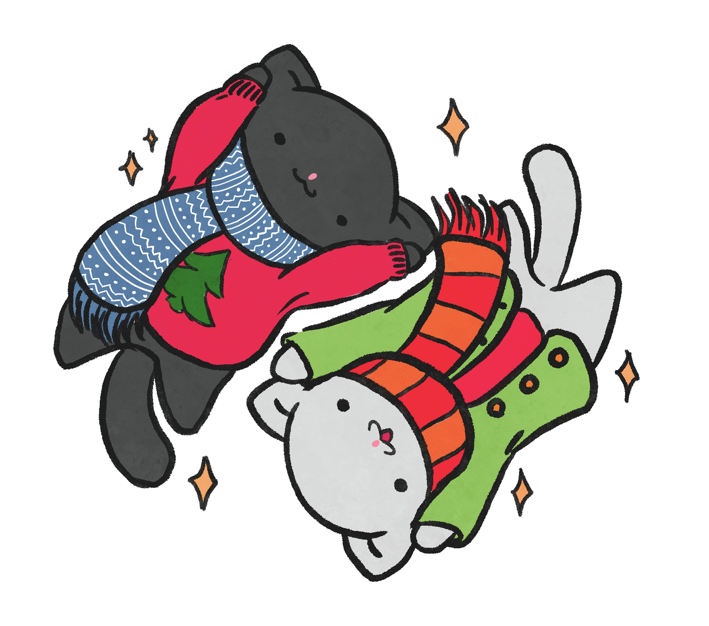Winter cats