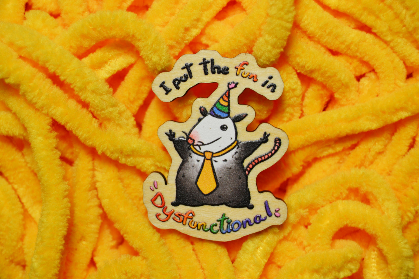 The fun in dysfunctional wooden pin