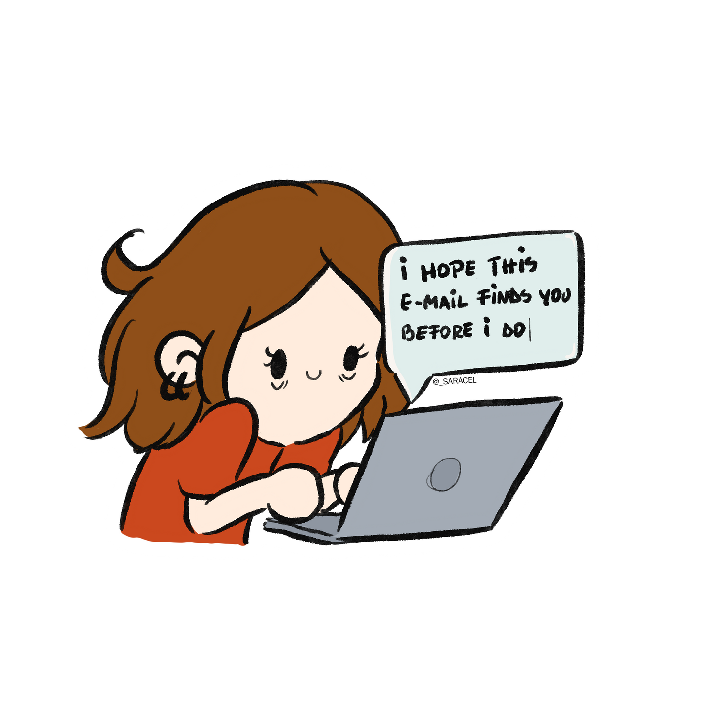 I Hope This E-Mail Finds You Before I Do, sticker