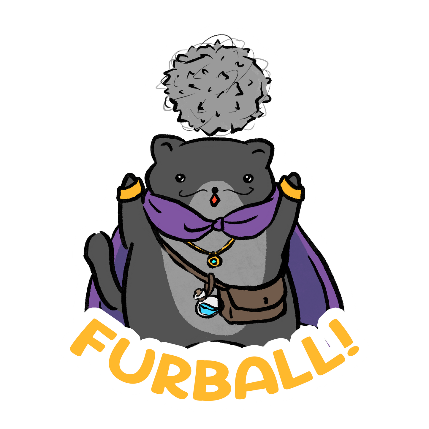 Furball sticker