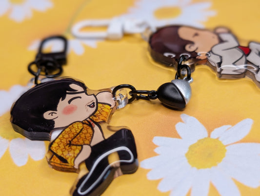 Yakuza couple epoxy keychain set