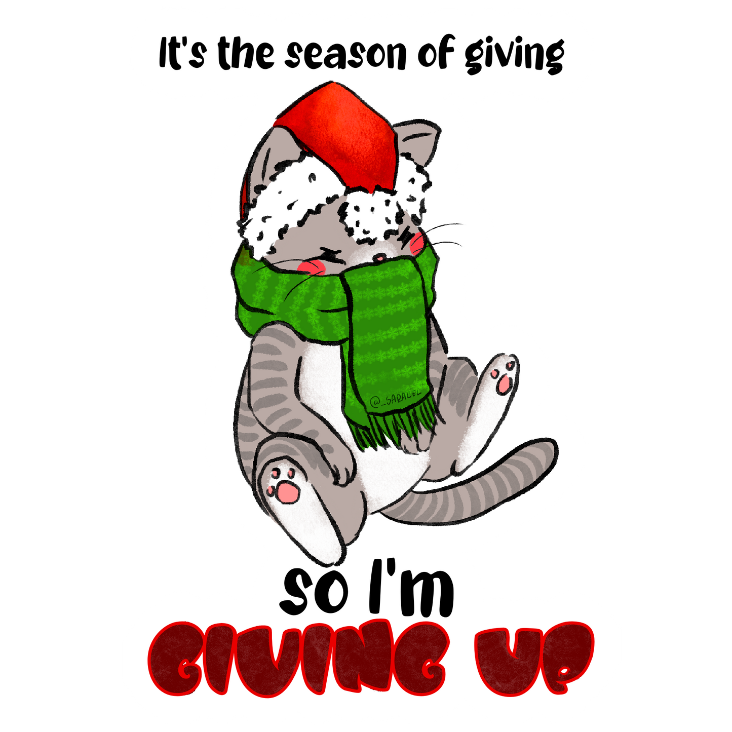 The season of giving cat sticker