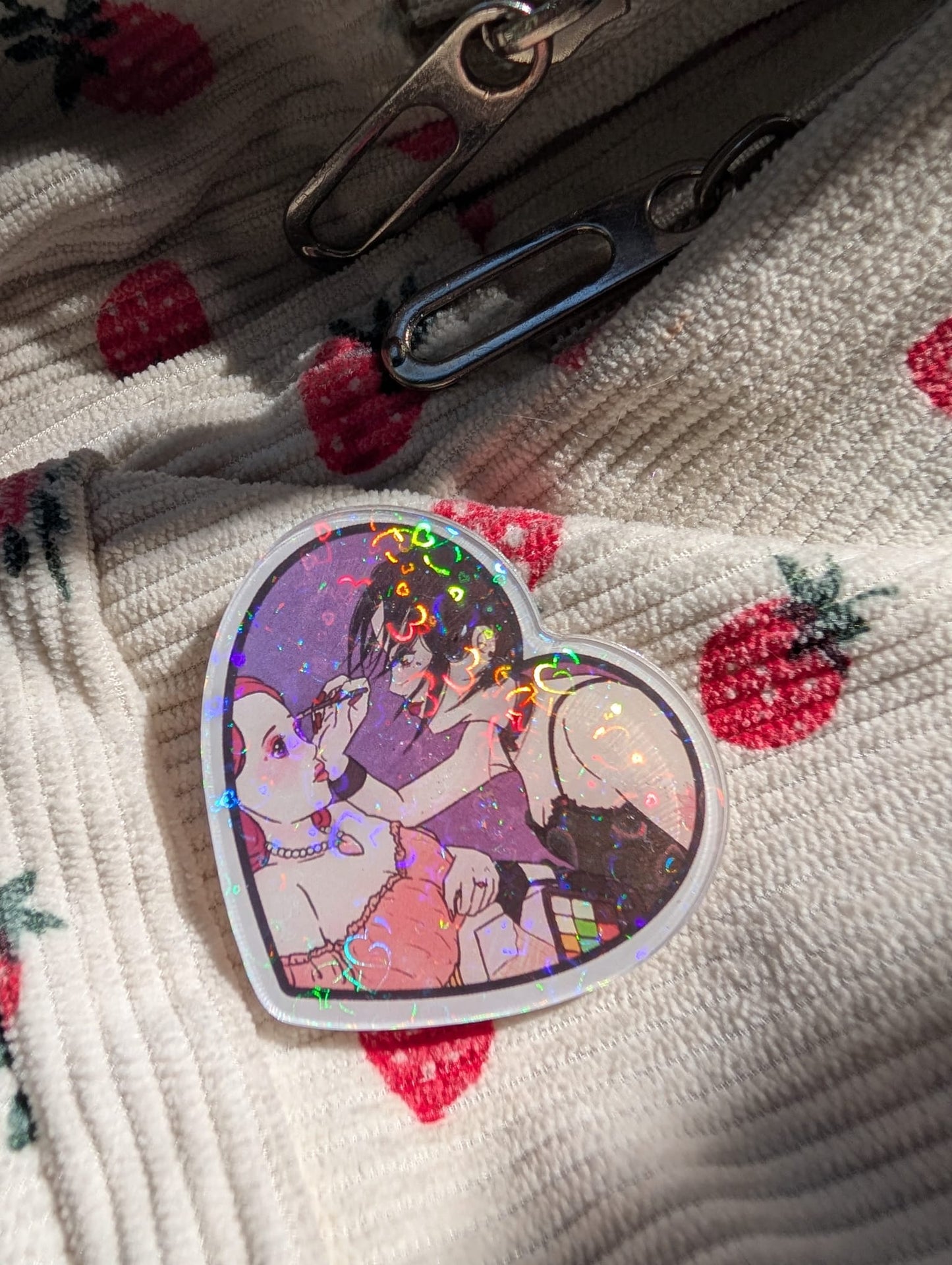 Nana heart shiny acrylic pin