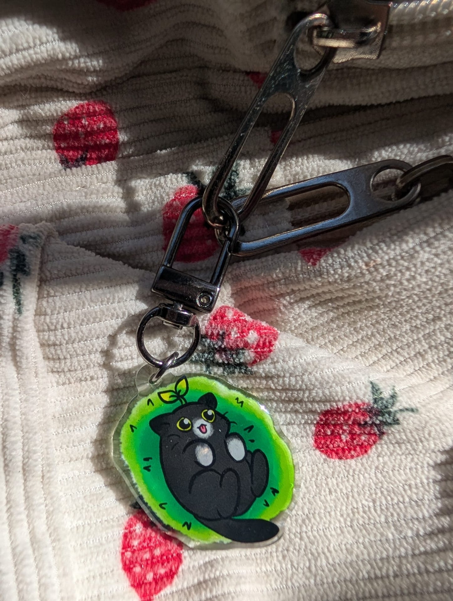 Cat belly keychain