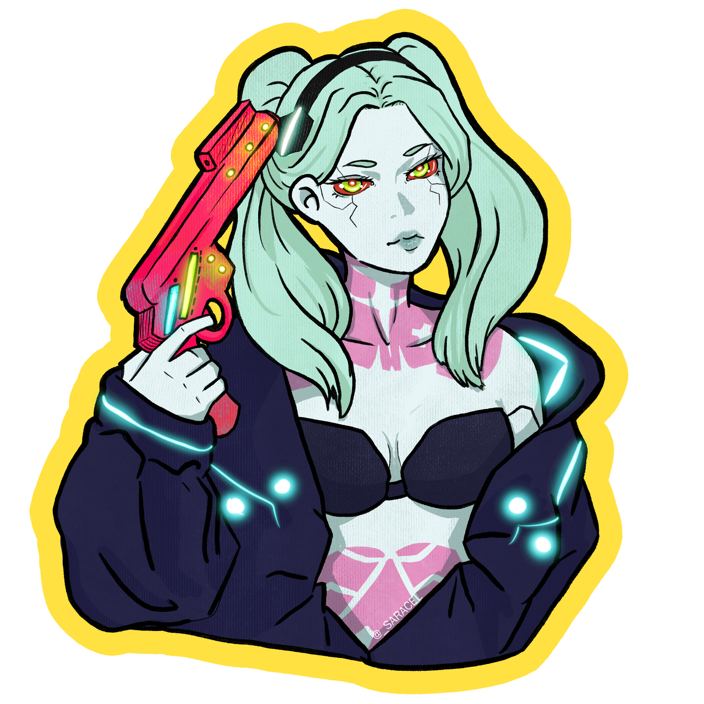 Becca Cyberpunk Edgerunners sticker