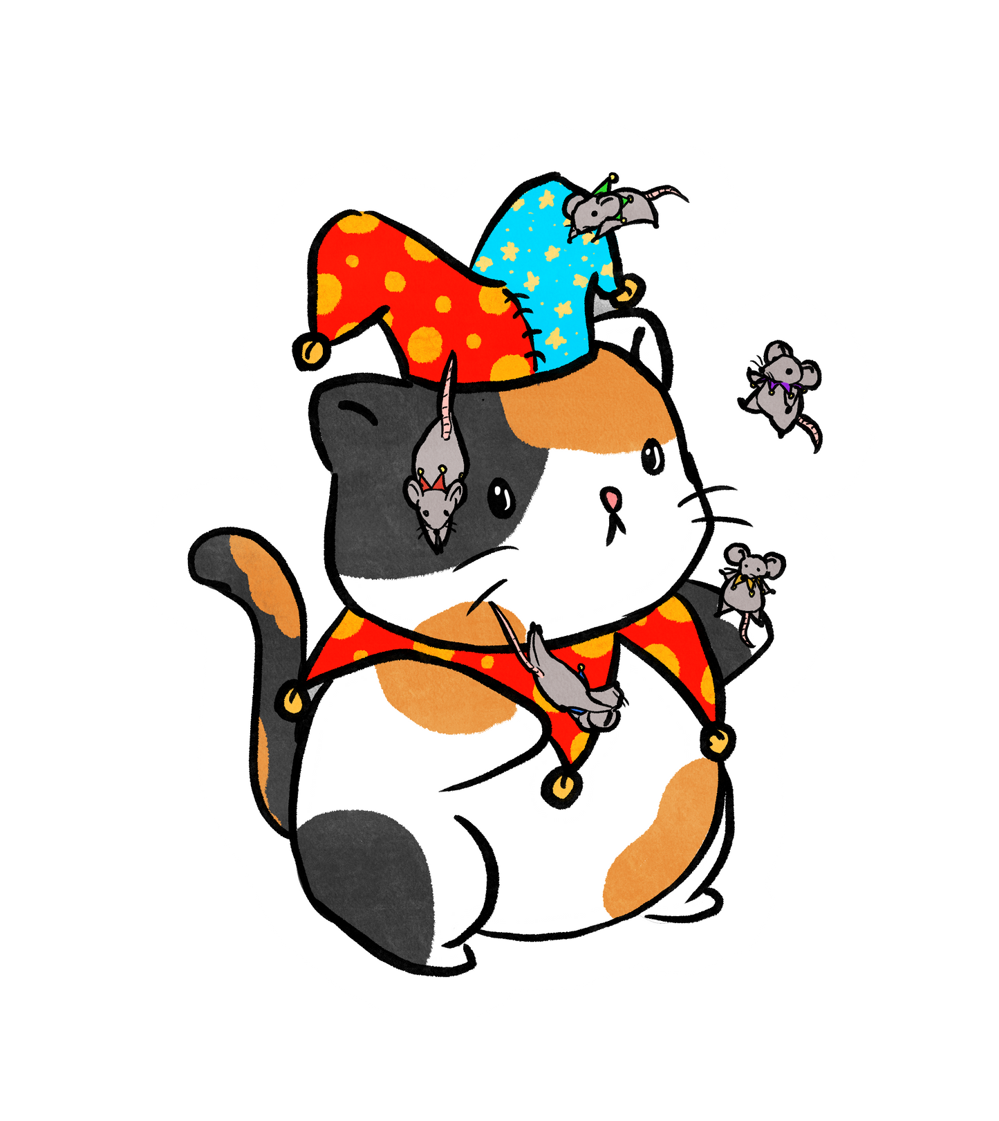 Cat Jester sticker