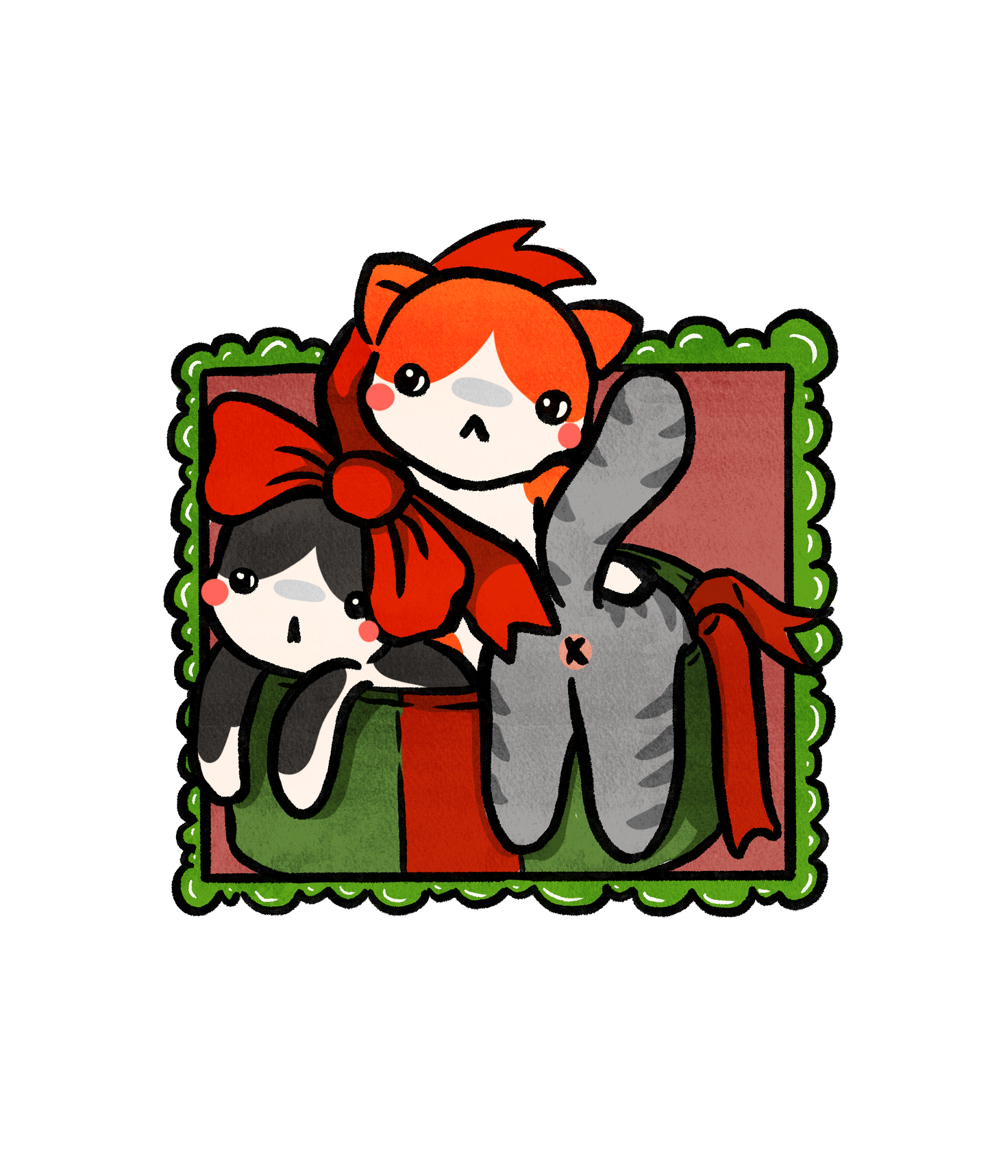 Cats gift sticker