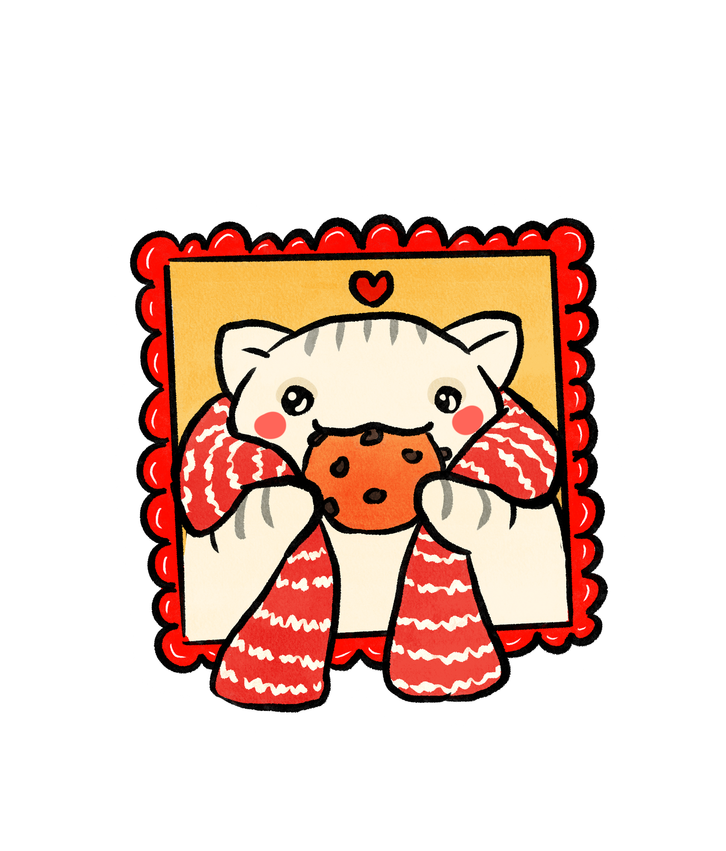 Cat cookie sticker