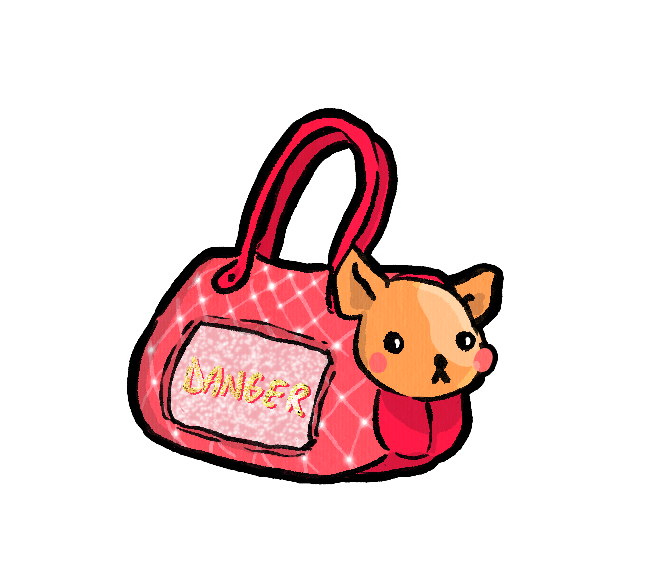 Danger dog sticker