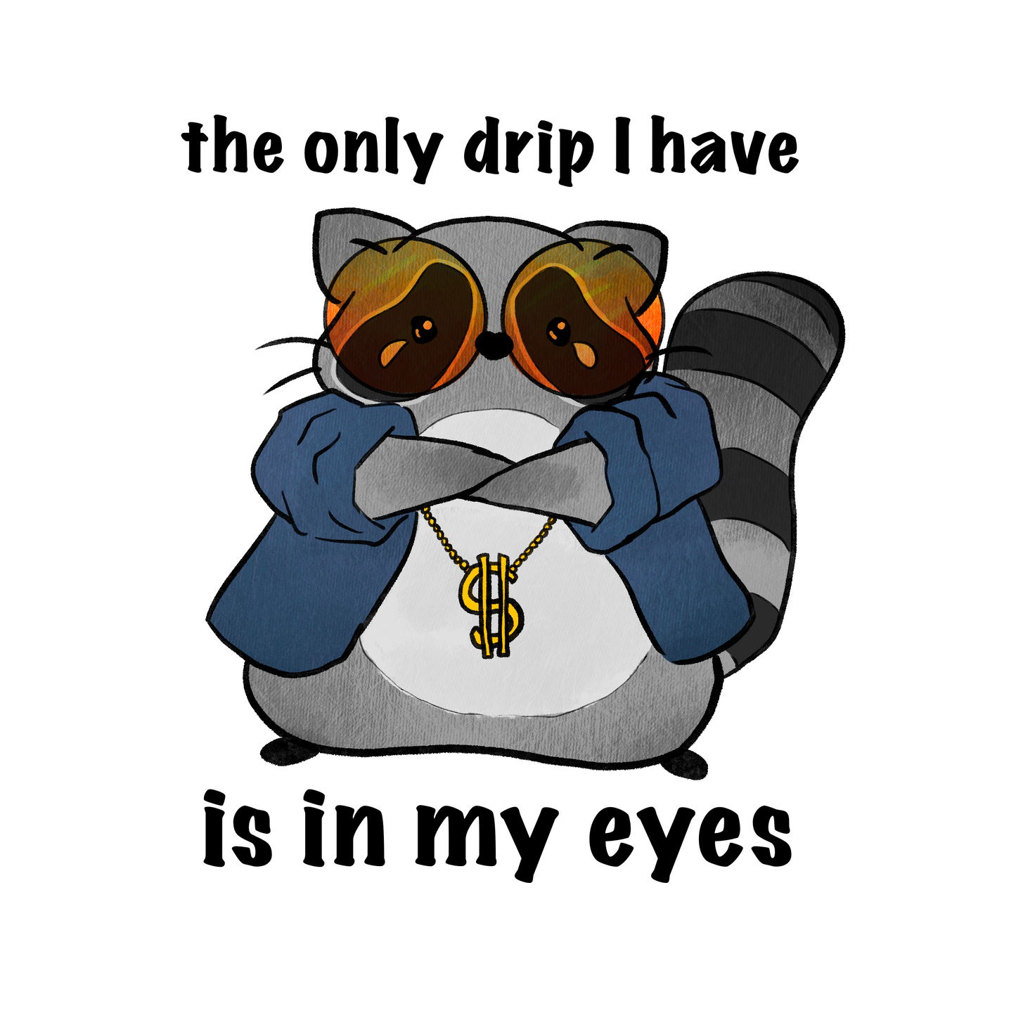 Drip Raccoon sticker