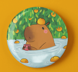 Capybara round pin