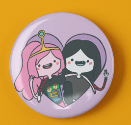 Marceline & PB round pin