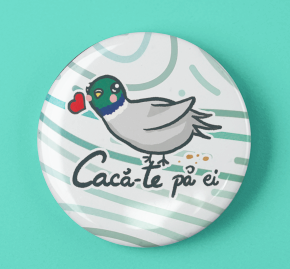 Caca-te pa ei round pin