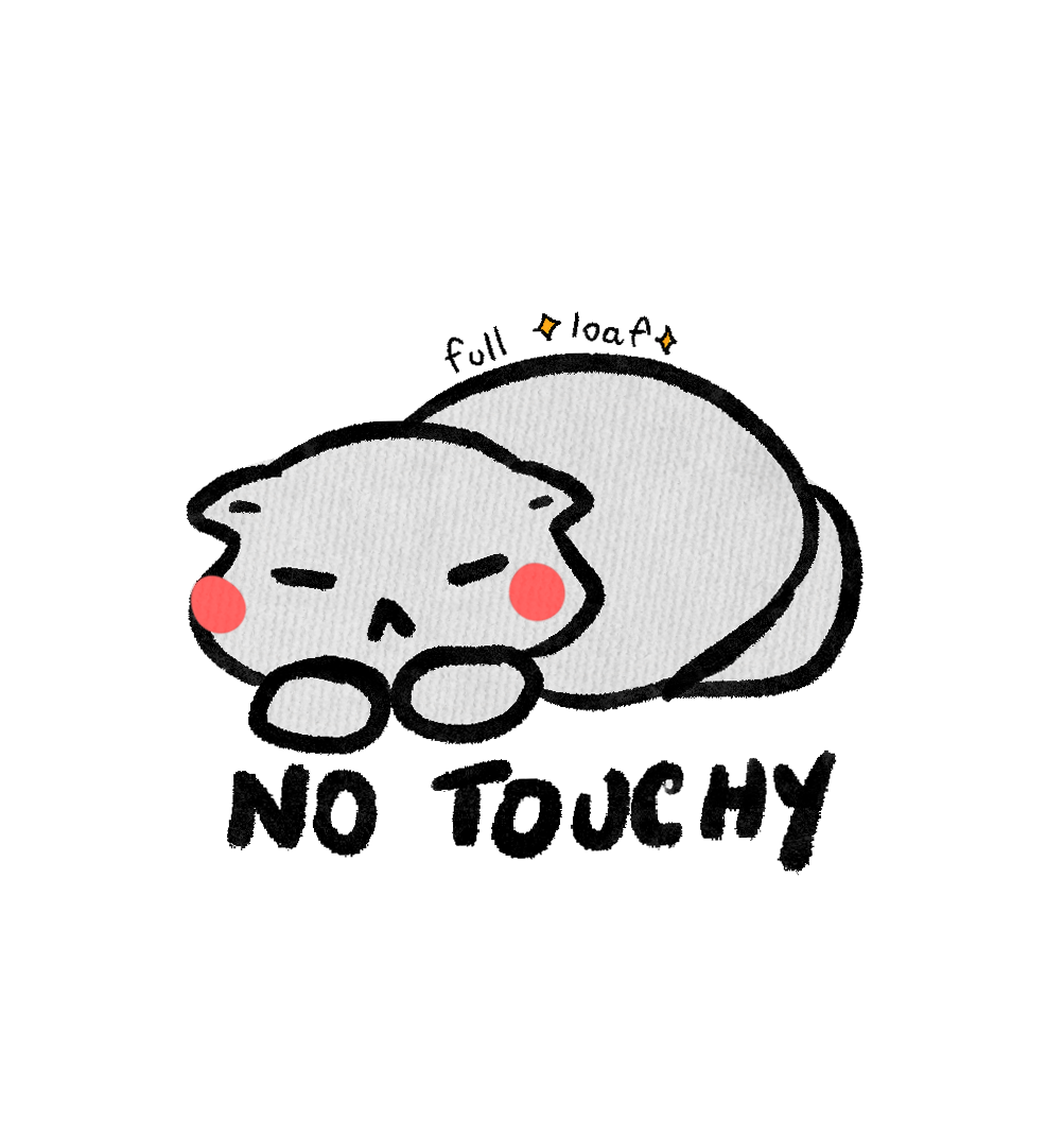 Cat No Touchy sticker