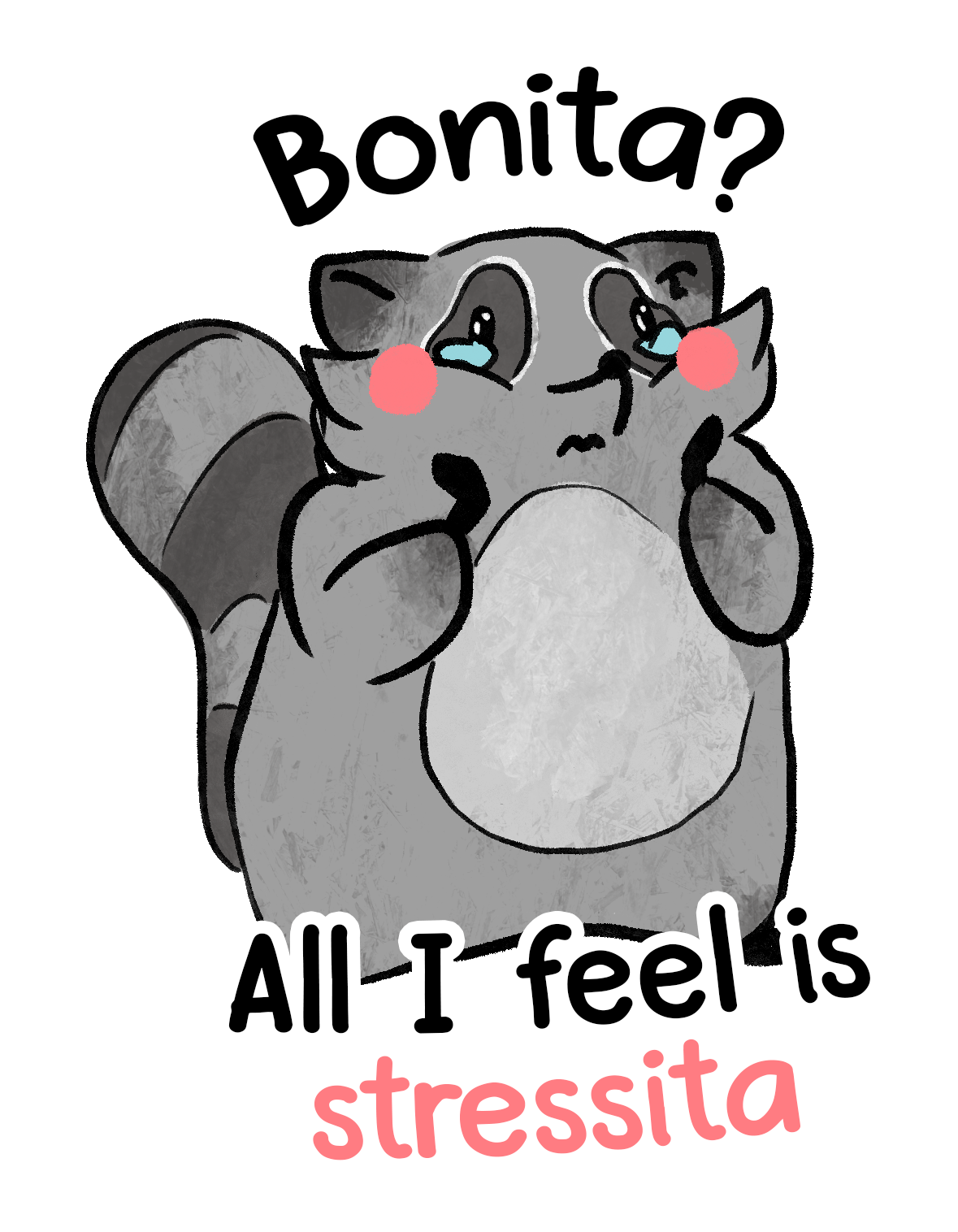 Stressita Raccoon sticker