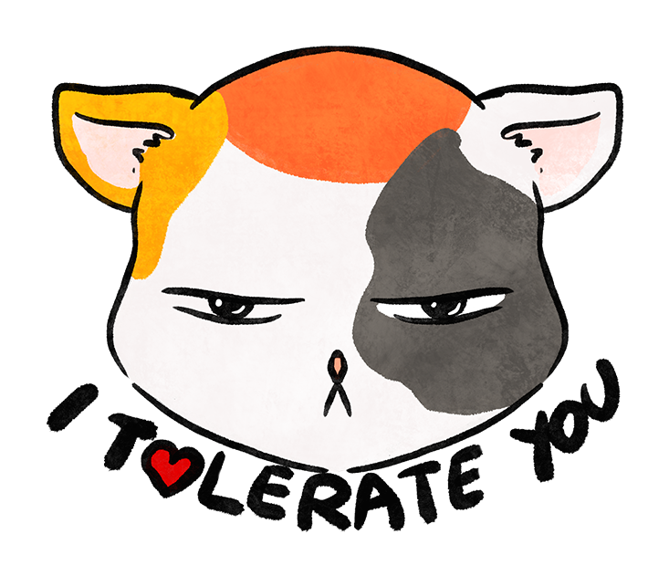 I Tolerate You Cat Sticker