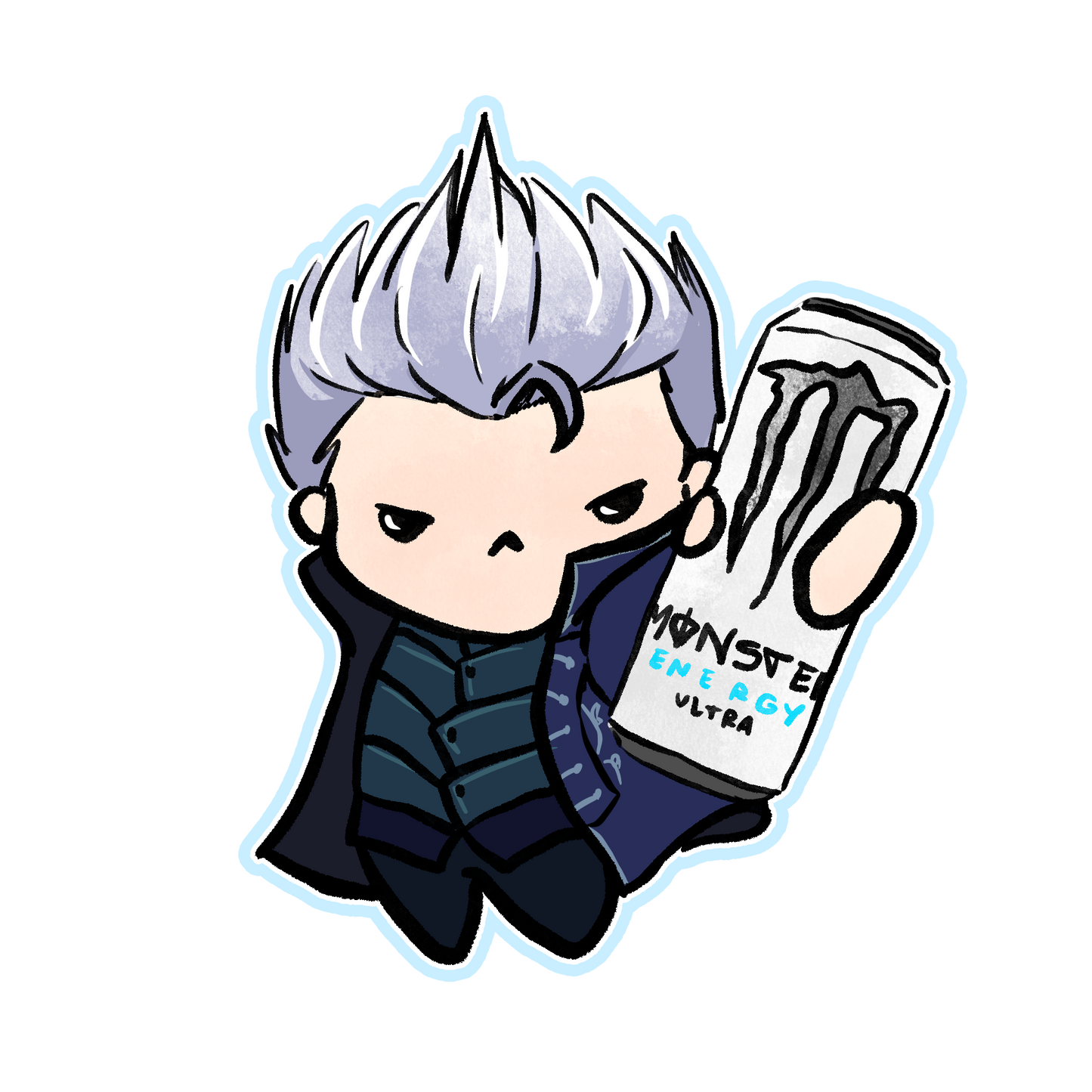 Vergil Devil May Cry with White Monster