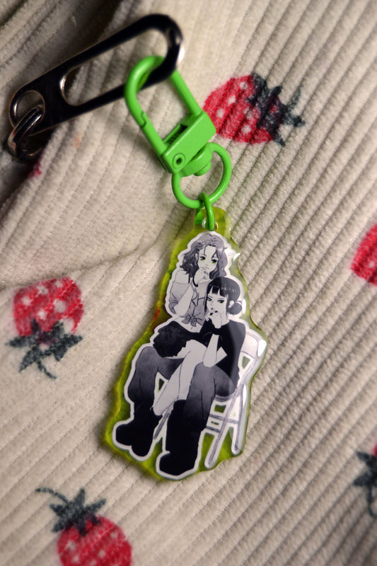 Green Yuri epoxy keychain