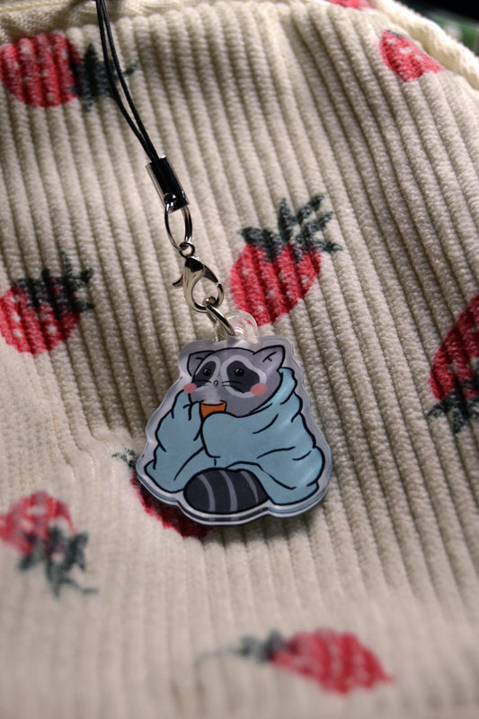 Cozy raccoon charm