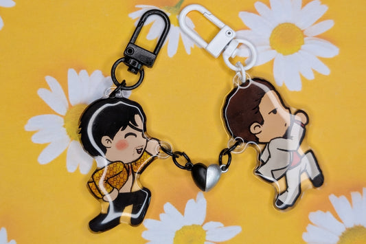 Yakuza couple epoxy keychain set