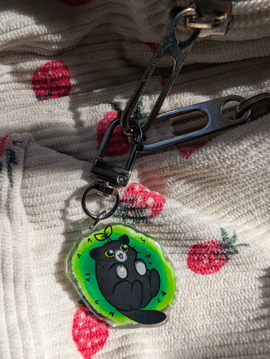 Cat belly keychain