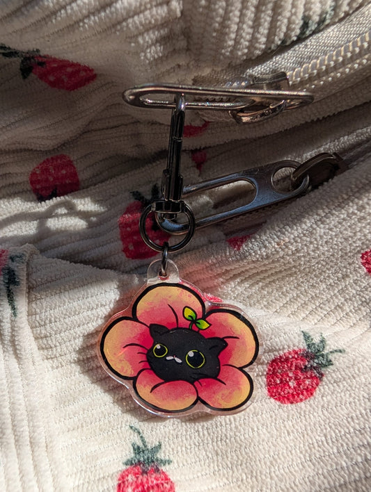 Flower cat keychain II