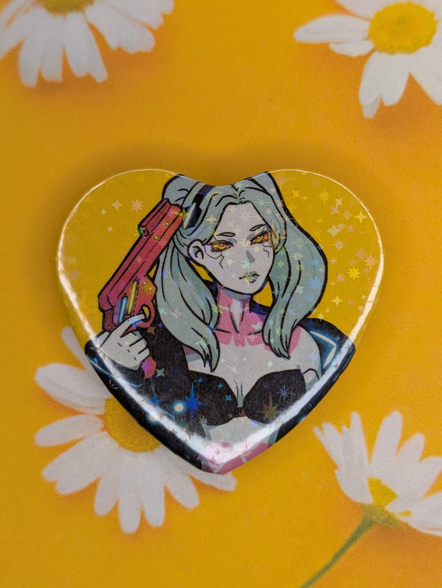 Cyberpunk Edgerunners heart pins
