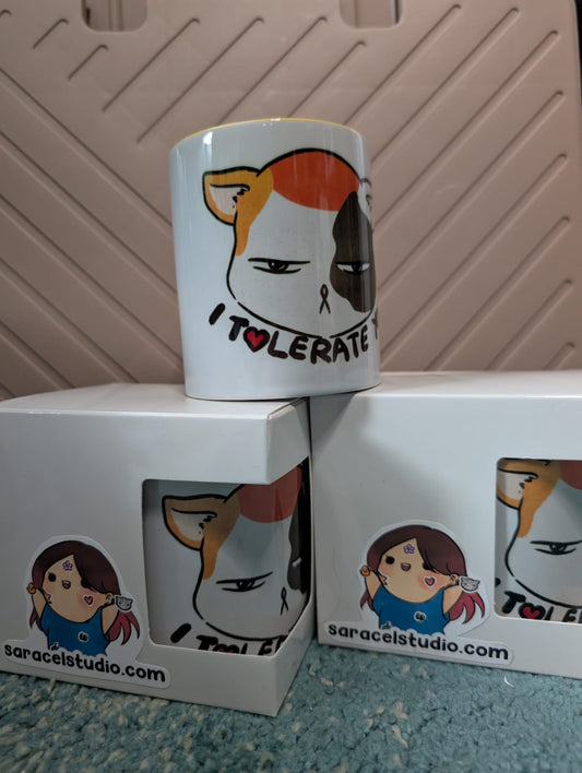 I tolerate you mug