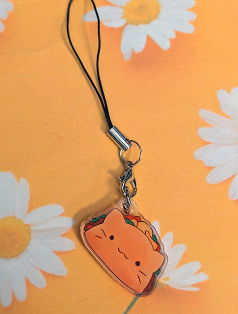 Taco Cat phone charm