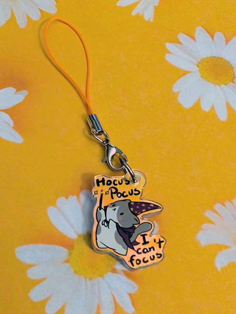 Hocus Pocus I can't focus holo phone charm