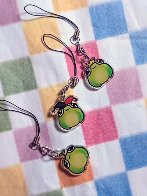 Frog phone charms