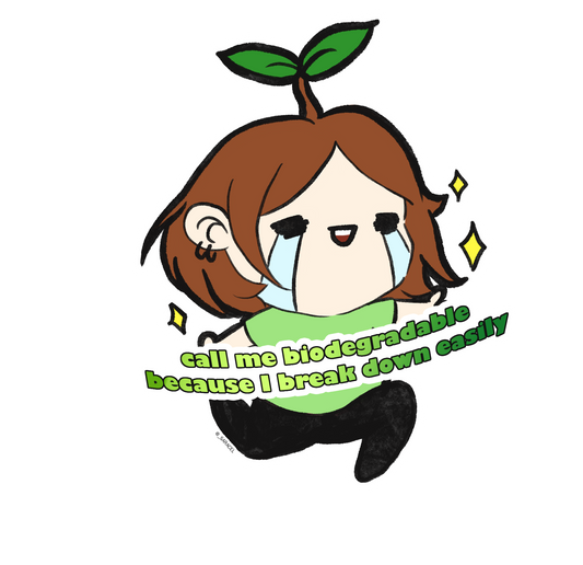 Biodegradable sticker