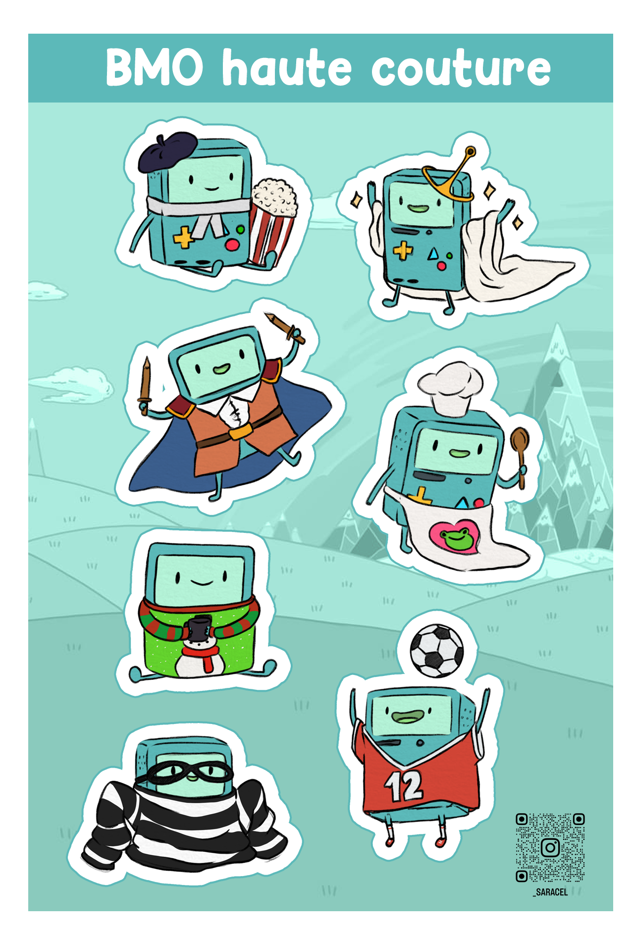 BMO sticker sheet