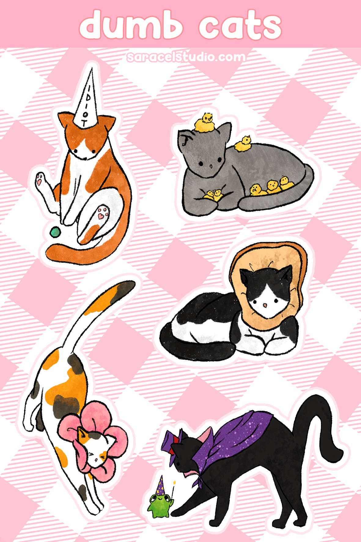 Dumb Cats sticker sheet