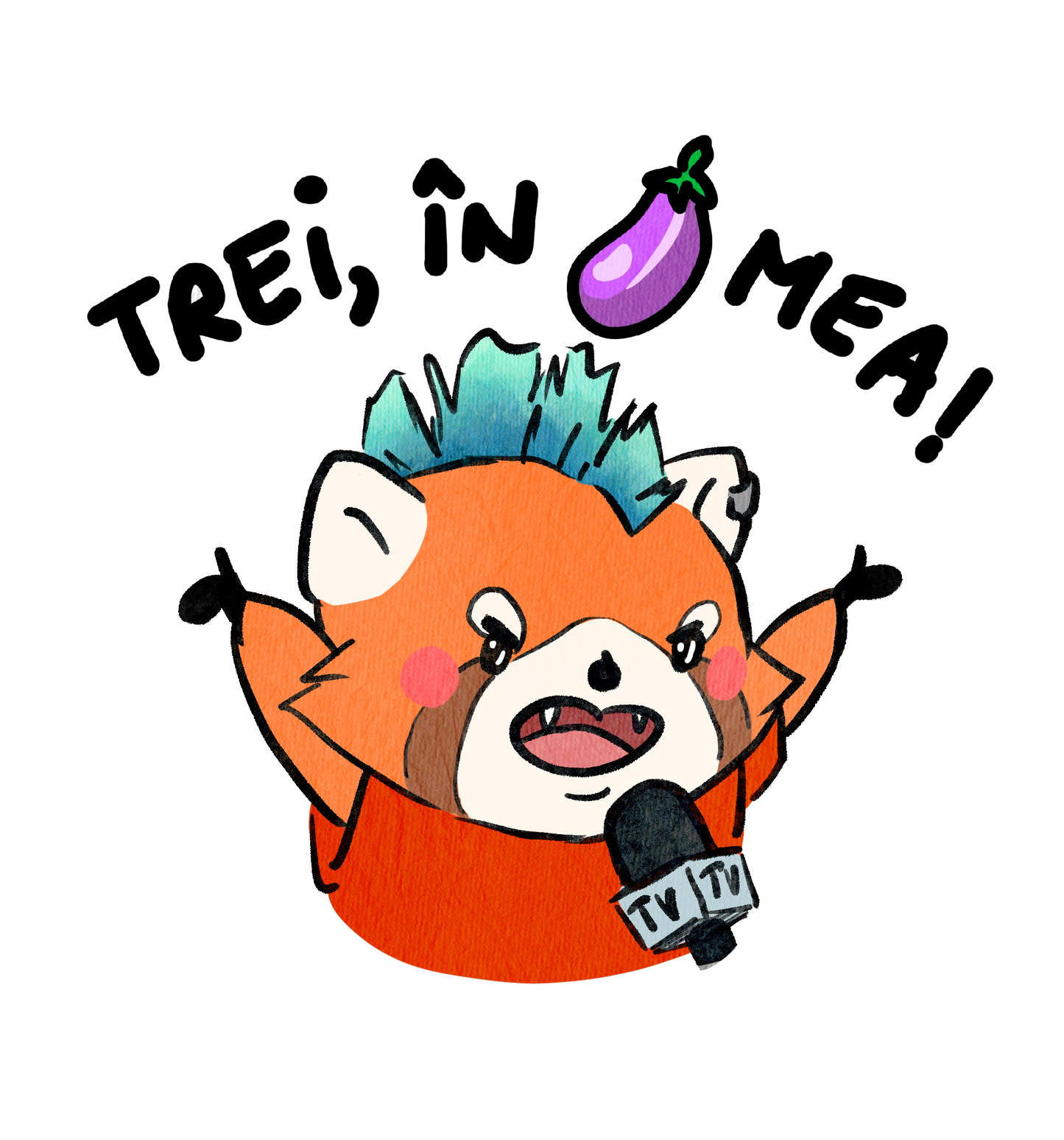 Trei, in **** mea sticker