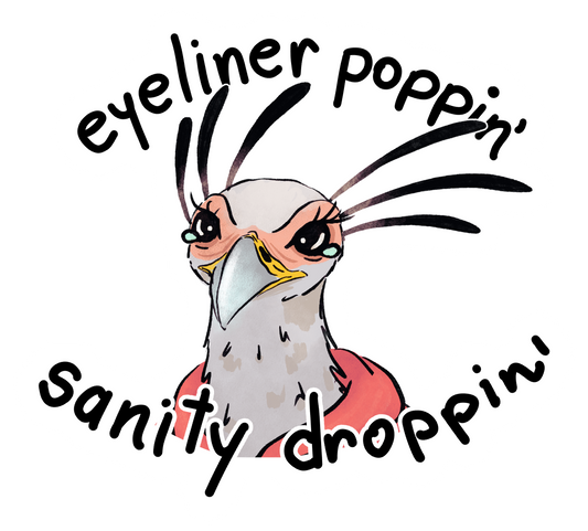 Eyeliner poppin' sticker