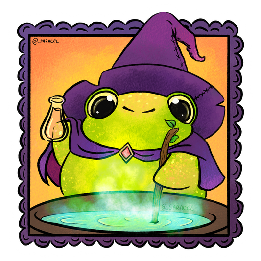 Witch Frog sticker