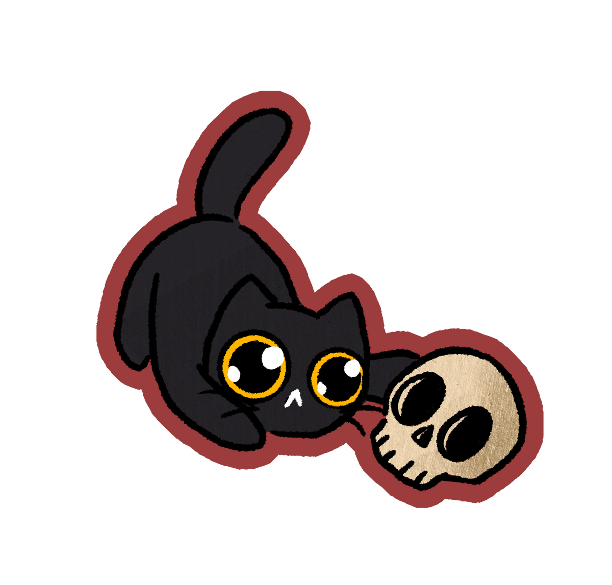 9 Halloween black cats stickers