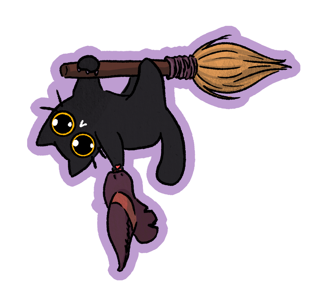 9 Halloween black cats stickers