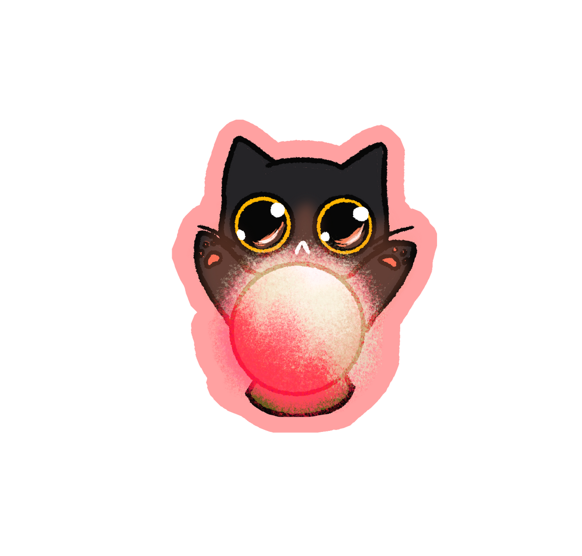 9 Halloween black cats stickers