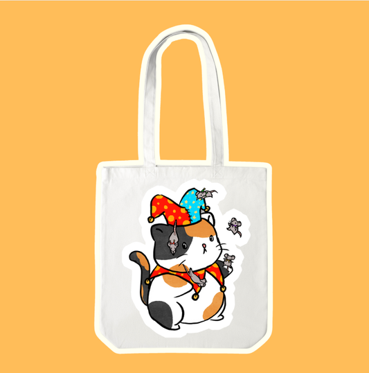 Cat Jester Tote Bag