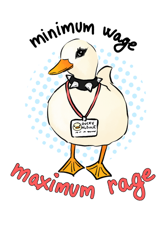 Minimum wage sticker