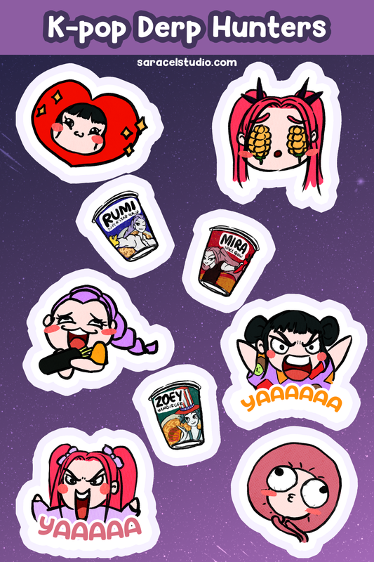 K-pop Demon Hunters sticker sheet