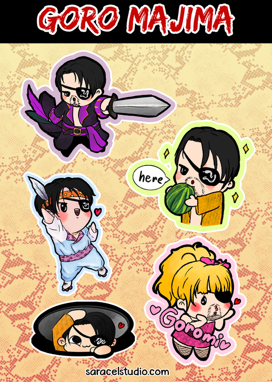 Goro Majima sticker sheet