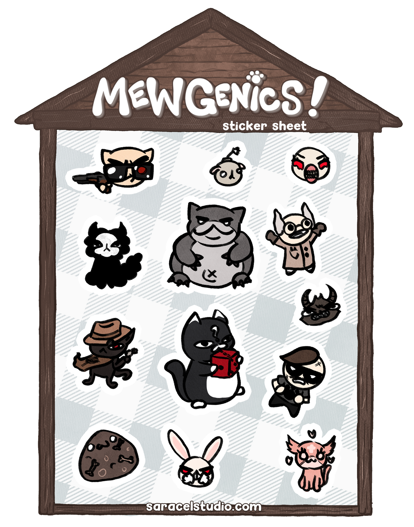 Mewgenics sticker sheet