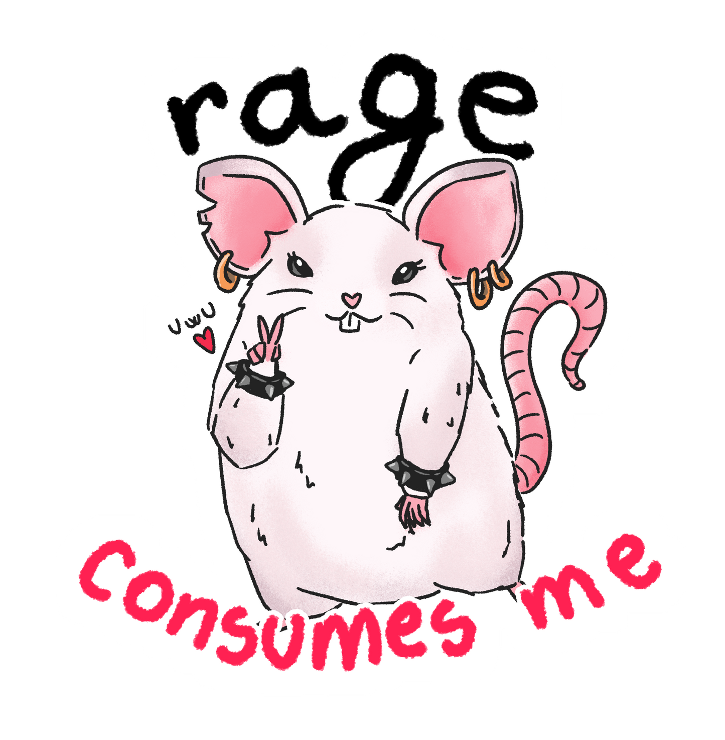 Rage consumes me sticker
