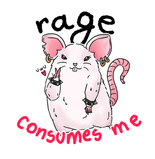 Rage consumes me sticker