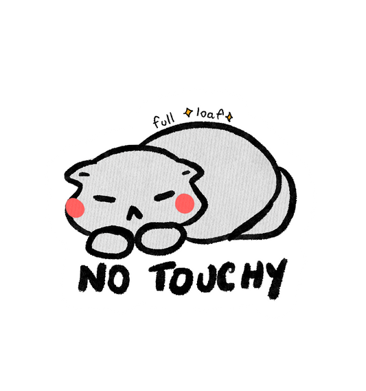 Cat No Touchy sticker