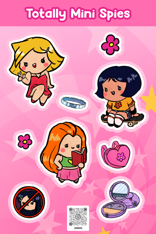 Totally Spies sticker sheet