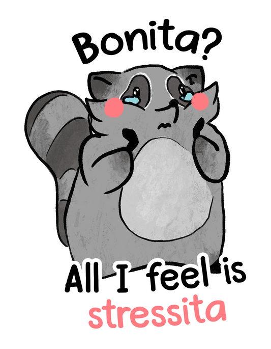 Stressita Raccoon sticker